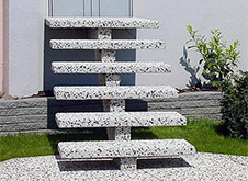 betonowe schody ażurowe jednobelkowe, betonowe schody tarasowe, schody wejściowe