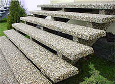 betonowe schody ażurowe trzybelkowe, betonowe schody tarasowe, schody wejściowe